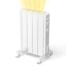 Plug-In Electric Wall Heater 800W Portable Convection Panel Heaters For Bathroom