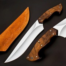 Handmade Bowie Hunting Knife Rosewood Handle, Fixed Blade with Sheath HBW014