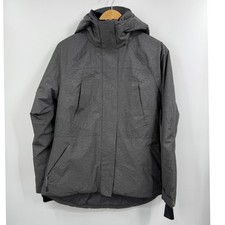 Champion Jacket Womens Small Gray Hooded Insulated Fleece Lined RT596