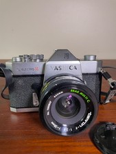 1968 Yashica TL Electro X 35mm SLR Camera w/ Tamron-F 28mm f/2.8 M42 Lens VTG
