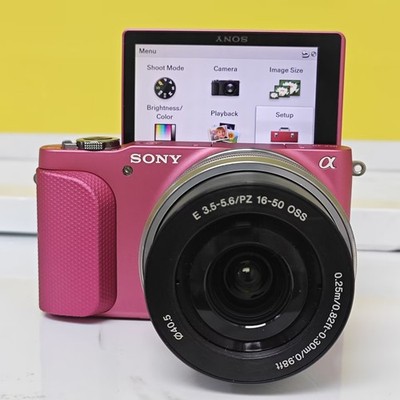 Sony Alpha NEX-3N 16.1MP Mirrorless Digital Camera W/ 16-50mm Lens English Pink