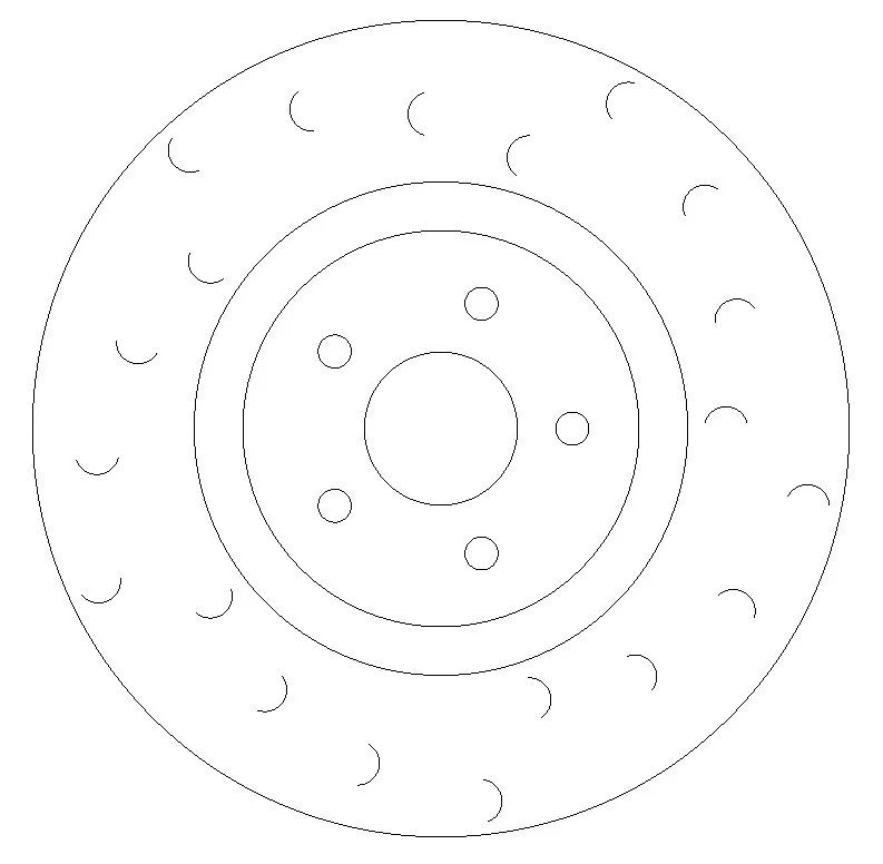 Focus 2.5 RS Front Brake Discs HALO C Hook Grooved - Image 2 of 4