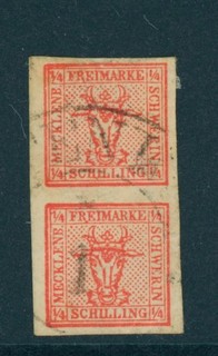 Mecklenburg Schwerin Mi. Nr. 1 2/4 gestempelt einwandfrei