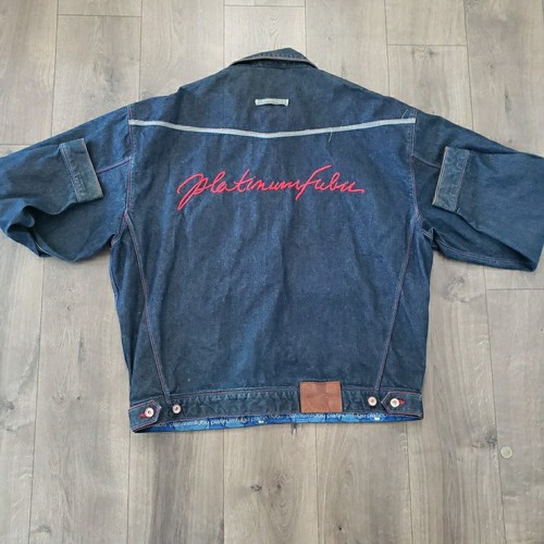 Vintage Y2K FUBU Platinum Fat Albert Denim Jean Jacket Size 2XL Junkyard Kids - Picture 12 of 19