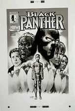 Production Art BLACK PANTHER #5 cover, VINCE EVANS art, 11x17