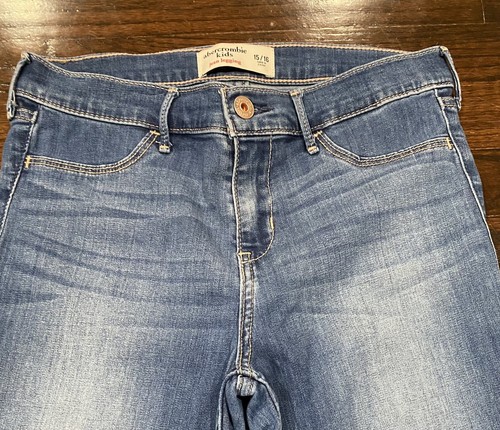 Abercrombie Kids Pull-On Slim Jean Leggings Size 15/16 (set of 2) Stretch - Picture 3 of 10