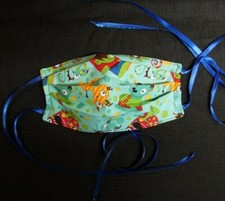 100 COTTON USA ADULT Designer Custom Fashion Face Mask Blue Monsters Reversible