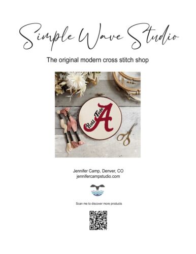 Alabama Roll Tide Football Counted Cross Stitch Kit