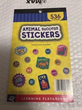 Learning Playground 536 Animal Success Stickers Book 1999 paper magic