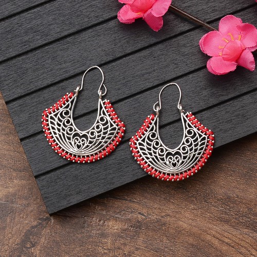 Mujeres Boho Patrón Retro Puño Ahuecado Elegante Gancho Pendientes Joyería Regalo - Imagen 101 de 140