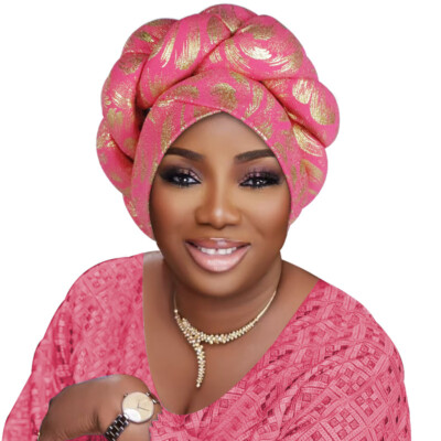 Nigerian Women Head Wrap Turban Cap African Braids Auto Gele  display picture 2