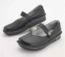 Alegria Leather Slip-On Mary Janes - Faye-Delicut Black-37W US 7-7.5W -A616340