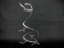 Spiral Seagull Mobile, Shimmering, Colorful Wind Spinner Porch Decoration #L4480