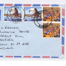 Zambia SURCHARGE ISSUES Commercial Airmail Cover {samwells}PTS 1979 BQ314
