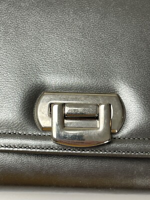 Vintage Frenchy of California Gray Pewter Leather Clutch  display picture 3