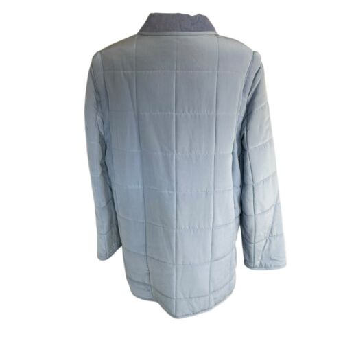 Diane von Furstenberg Silk Assets Jacket Vest Quilted Womens blue M Classic NWOT - Picture 3 of 10