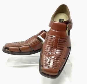 STACY ADAMS MENS 10M CHESTNUT BROWN LEATHER CLOSED TOE FISHERMAN'S SANDAL | eBay
