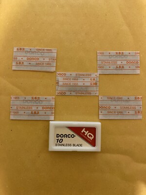 5 Double Edge Razor Blades, Dorco ST301 New Platinum Steel
