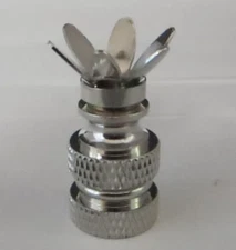 LOT OF 10 SOLID BRASS NICKEL-PLATED 6-PRONG LAMP SHADE FINIAL BASE-DIY TV-1376NP