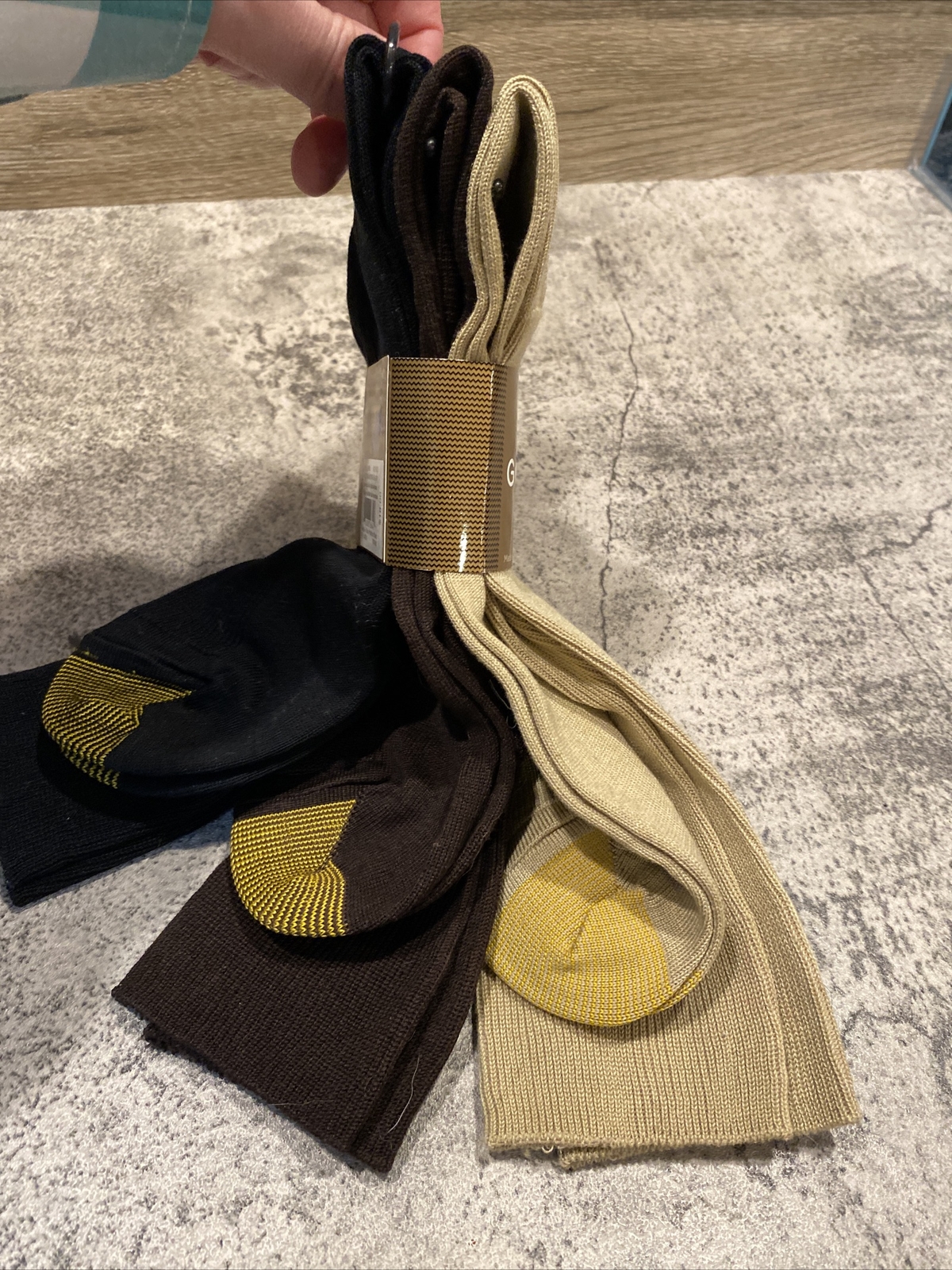 Men’s Gold Toe Dress Socks Three Pack Shoe Size 612.5 eBay