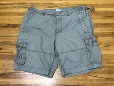 Tommy Bahama Chino Short Men's 44 Gray Flat Front Cargo Pockets Hi-Rise Cotton