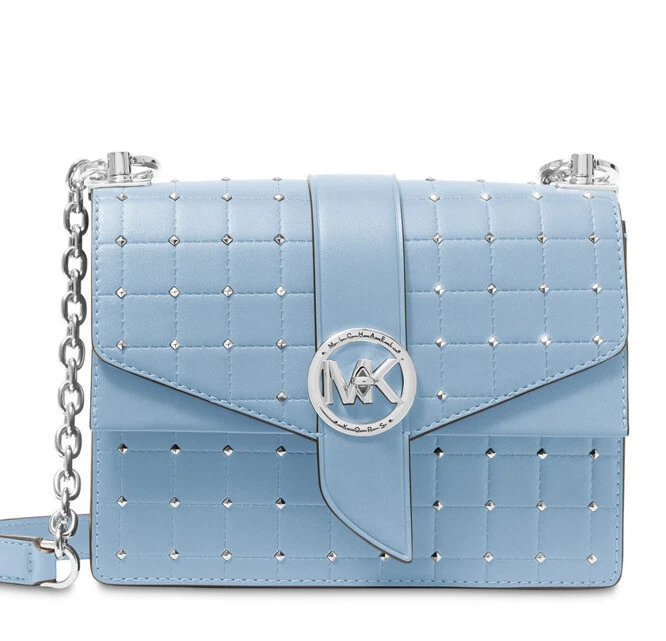 Buy MICHAEL Michael Kors Blue Greenwich Logo Medium Shoulder Bag