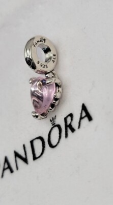 ★OSTKAKA★ Knute Baby Pandor Pink Authentic Pandora Pink Family Tree and Heart Dangle Charm