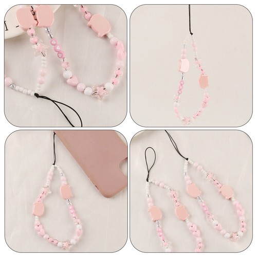 4 Pack Mobile Phone Case Hanging Decoration Beaded Pandent Cell Charm Strap - 第 8/12 張圖片
