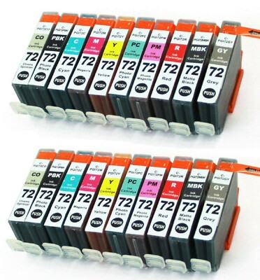 20-Pk/Pack PGI-72 Ink Cartridge for Canon PIXMA Pro-10