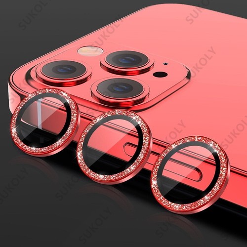 For iPhone 16 14 13 15 12Pro Max Metal Camera Lens Glitter Cover Glass Protector - Picture 14 of 18