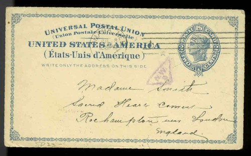 UX6 FOREIGN DESTINATION TO ENGLAND cats $25 - Picture 1 of 2