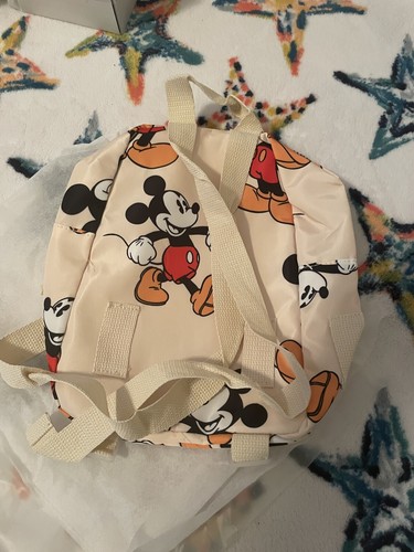 SWEET Disney Mickey Mouse Beige 2-Pc Backpack Purse Wallet Adults Or Kids NIP - Picture 10 of 12