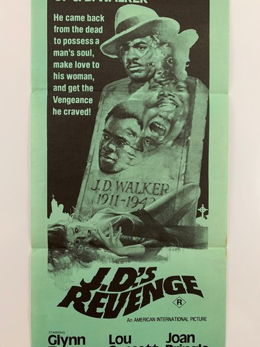 JD’S REVENGE Movie Poster (Fine-) AUSTRALIAN Daybill 1976 Horror 13 1/4x30 103 - Bild 3 von 12