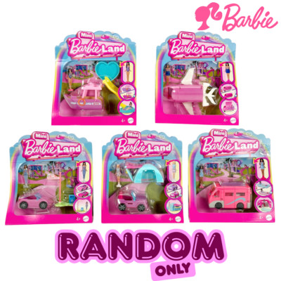 Barbie Mini BarbieLand Puppe & Spielzeugfahrzeug Set 1,5 Zoll Barbie Puppe zufälliger Versand