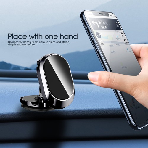 Metal Magnetic Car Phone Holder Folding Magnet Dash Mount Mobile Phone Stand GPS - Picture 10 of 27