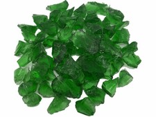 Decorative GREEN Glass Chippings Events Garden Vases Graves Memorial Topping
