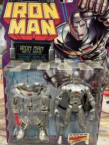 1995 Marvel Comics Iron Man Arctic Armor w/ Launching Claw Action Figure Toybiz