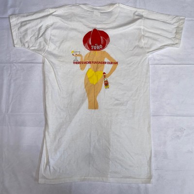 Vintage El Toro Tequila Shirt Single Stitch M Alcohol 90s Reeves USA READ