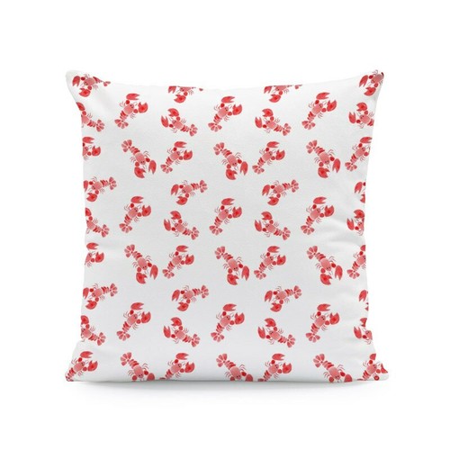 Fun Fuzzy Pillow Cover Blue Ocean Anchor Lobster Fish Cartoon Cushion Cover - Picture 15 of 32