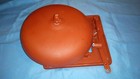 Antique Boxing Ring type Large Bell Iron and brass ? Painted red Works