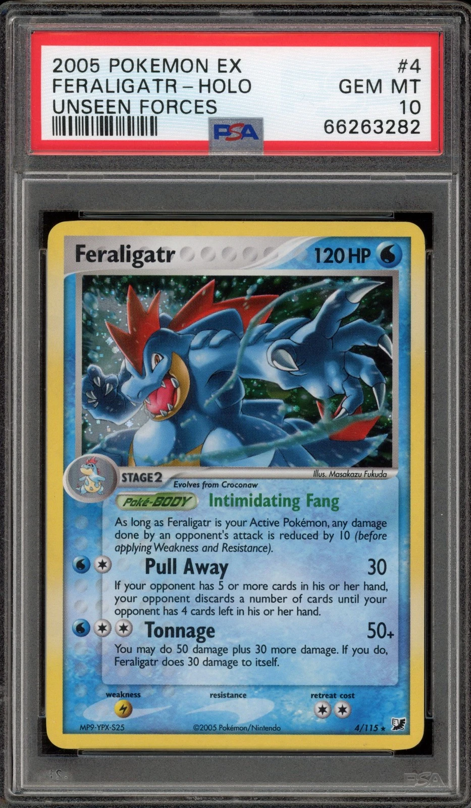 Pokemon Feraligatr EX Unseen Forces Holo Rare #4 PSA 10 Gem Mint