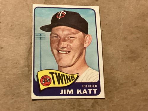 1965 Topps Jim Katt Kaat #62 Minnesota Twins - EX - Grandes esquinas - Sin pliegues