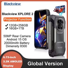 Blackview XPLORE 2 Projector 5G Rugged Phone 6.73" Dimensity 8300 20000mAh 120W