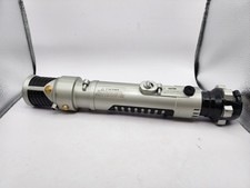 Star Wars Lightsaber Toy Collectible Silver Black toy w/ Blue Working Lightsaber