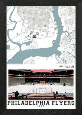 Philadelphia Flyers 1967 gerahmtes Wandbild Poster Leinwanddruck Bild