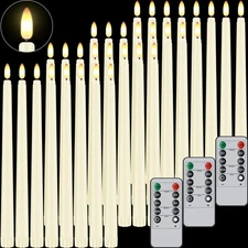 32 Pcs Flameless Taper Candles with Remote Timer, 11 inches Flickering Taper ...