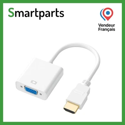 HDMI vers VGA 1080P Plaqué d'or Mâle à Femelle Câble Adaptateur Convertisseur Hd - Photo 1/4