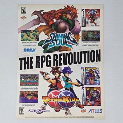 Shining Soul + Demi Kids Game Boy Advance Authentic Magazine Ad