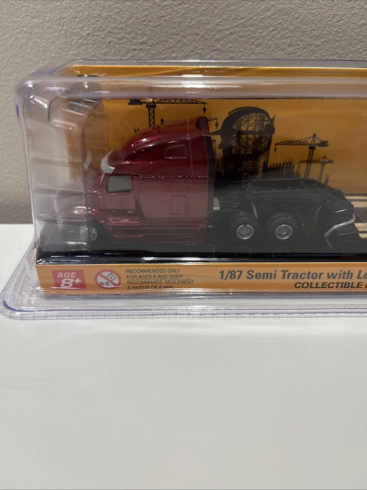 1:87 DIECAST MASTERS *CATERPILLAR CAT* Peterbilt 579 Semi w/Lowboy & D5M C36 - Image 2 of 3