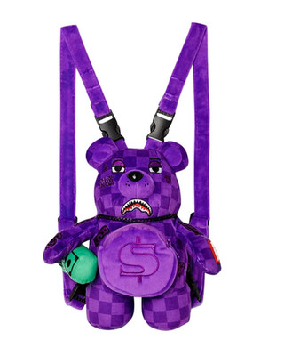 Sprayground All Systems Go Bear Cub Backpack New Purple Travel School Mini Bag